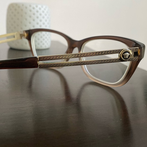 VERSACE VE3220 5165 Brown Rectangle Women's Eyeglasses Frames - Picture 1 of 16